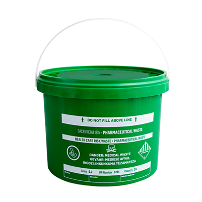 5 Litre Perf Pharma Container & Lid (Green)