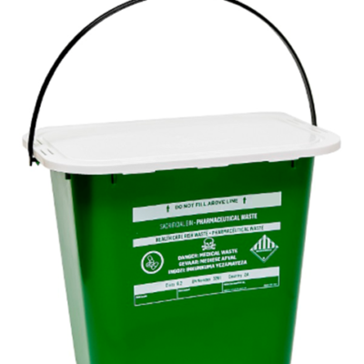 8 Litre Green Sacrificial Bin Pharmaceutical
